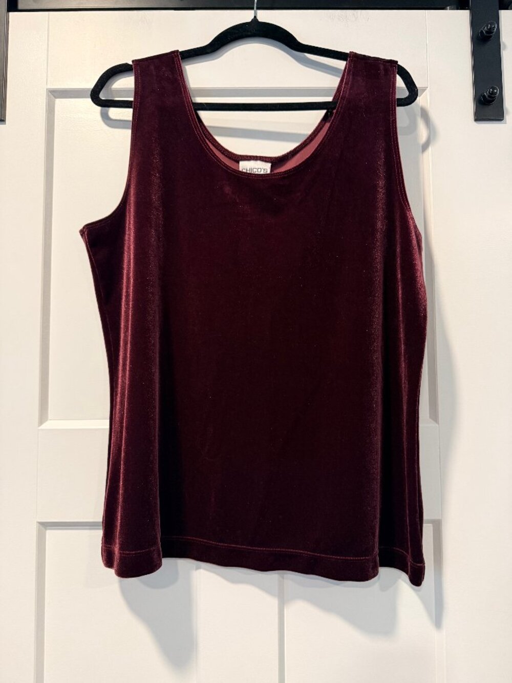 NWT Chico's Burgundy Velvet Dressy Tank Top